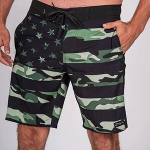 ALPHA DEFENSE GEAR BOARD‎ SHORTS PATRIOT MILITARY CAMO Sz 38 NWT IN PACKAGING